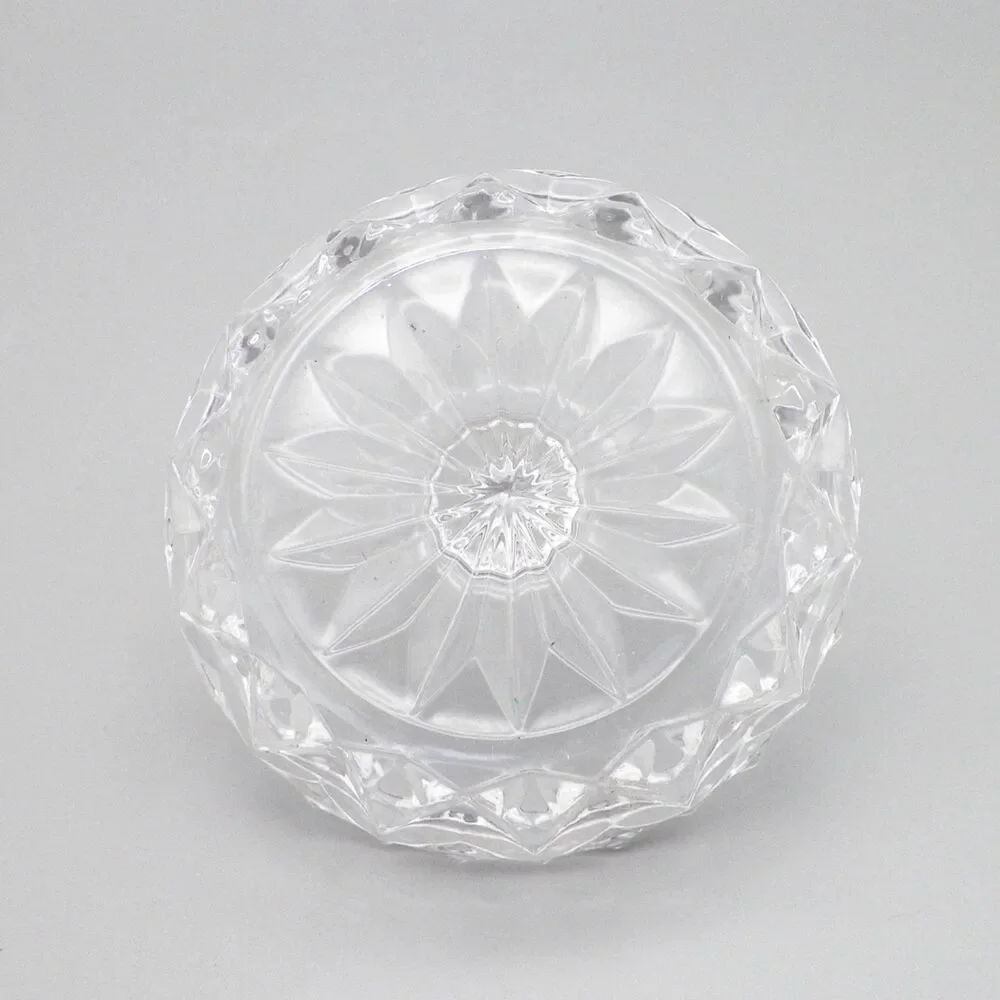 Clear Cut Glass Ring Holder Jewelry Dish